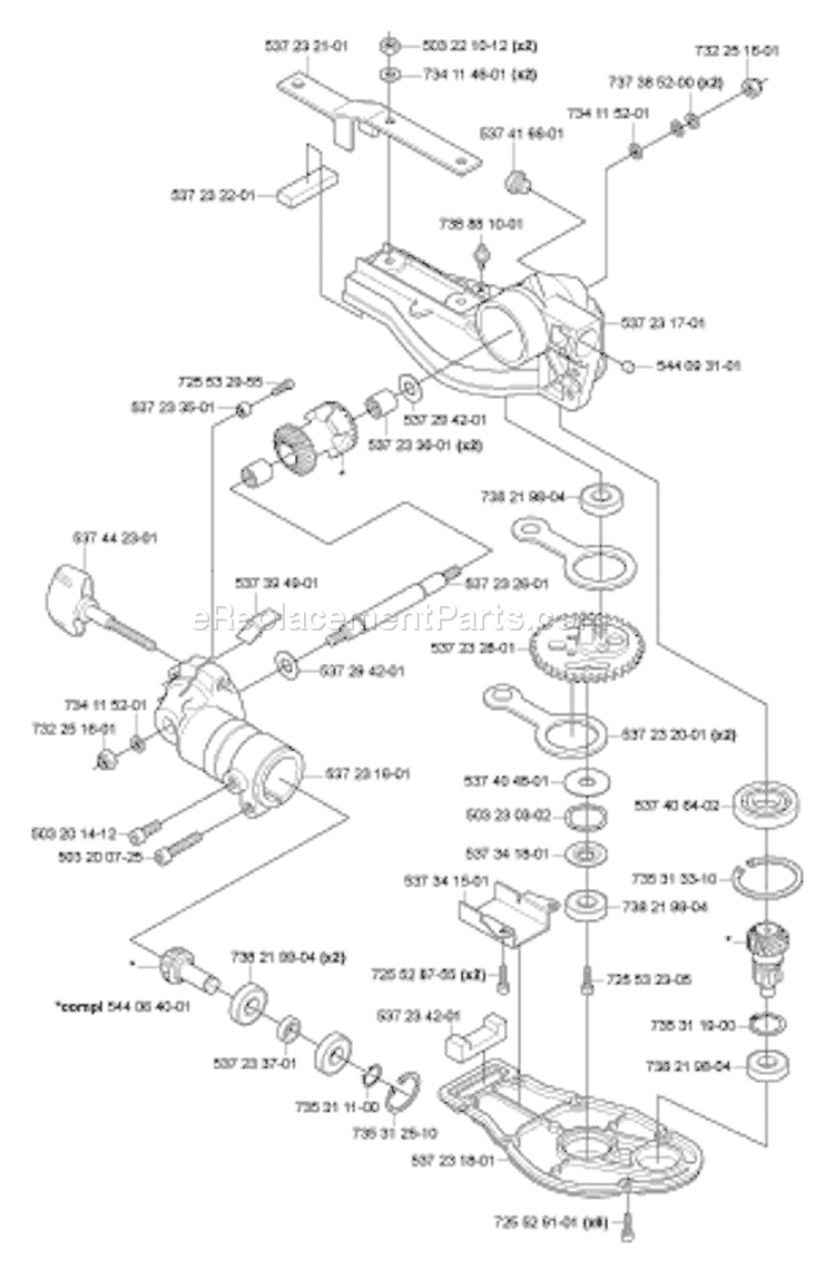 Page J Diagram and Parts List for 325 HDA 65X 2007-01 Husqvarna Hedge Trimmer
