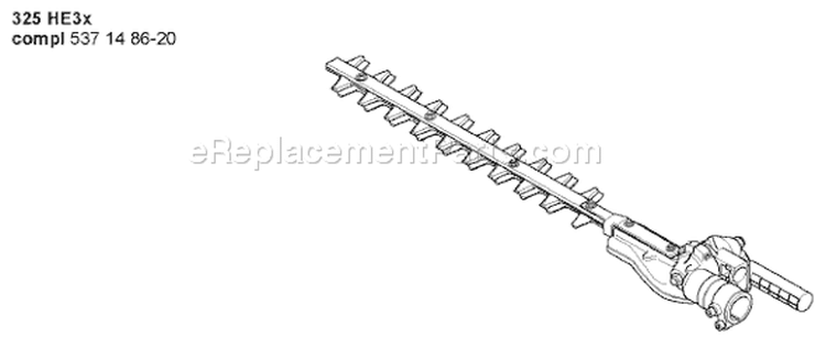 Page H Diagram and Parts List for 325 HE 3x 2005-10 Husqvarna Hedge Trimmer