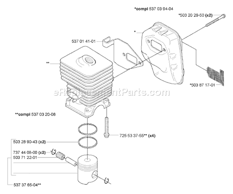 Page N Diagram and Parts List for 325 HE 3X 2007-01 Husqvarna Hedge Trimmer