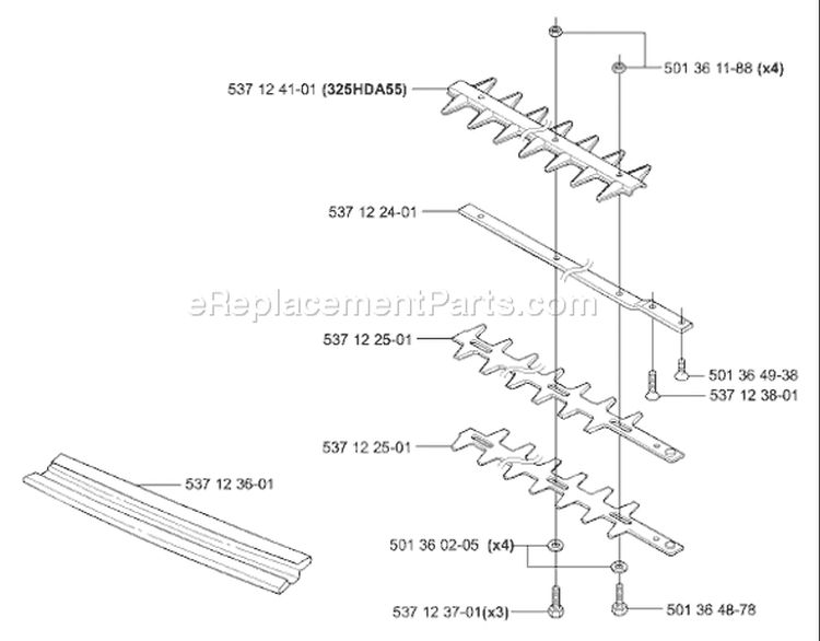 Page G Diagram and Parts List for 325HE3 325 HE 3 2001-01 Husqvarna Hedge Trimmer