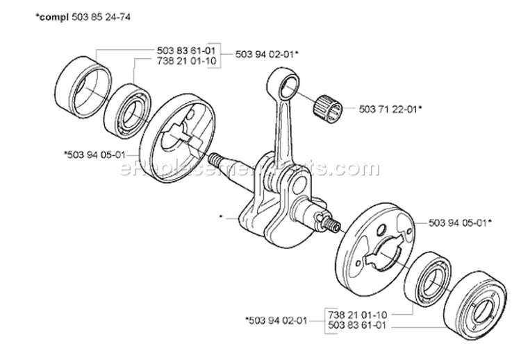 Page F Diagram and Parts List for 325 HE 3x 2005-02 Husqvarna Hedge Trimmer
