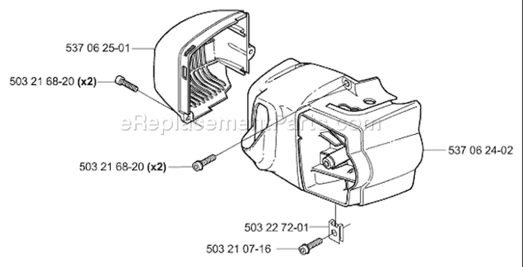 Page E Diagram and Parts List for 325 HS 75 X 2000-10 Husqvarna Hedge Trimmer