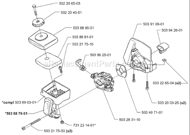 Page C Diagram and Parts List for 325LXT 325 LXT 2000-04 Husqvarna Trimmer