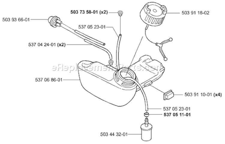 Page H Diagram and Parts List for 325LXT 325 LXT 2000-04 Husqvarna Trimmer