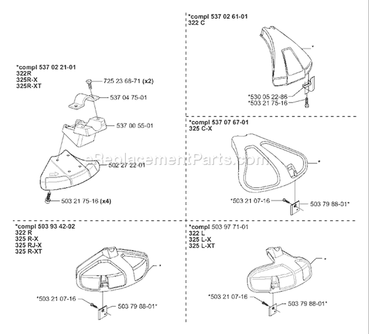 Page A Diagram and Parts List for 325LX 325 LX 2000-10 Husqvarna Trimmer