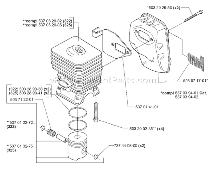 Page M Diagram and Parts List for 325LX 325 LX 2000-10 Husqvarna Trimmer