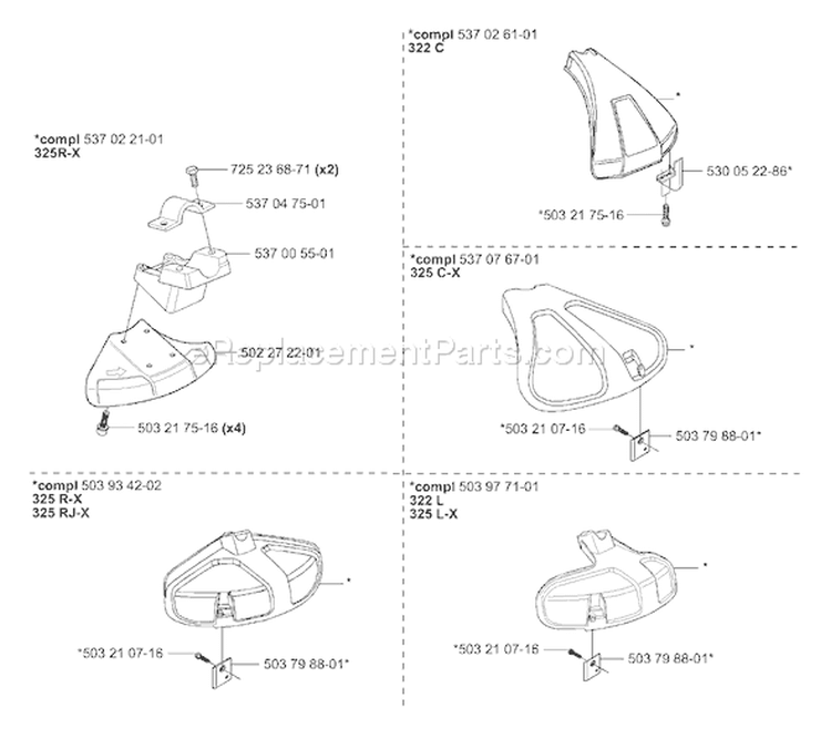 Page A Diagram and Parts List for 325LX 325 LX 2001-01 Husqvarna Trimmer