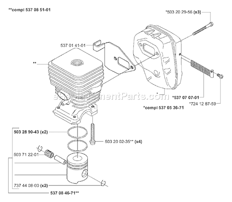 Page L Diagram and Parts List for 325LX 325 LX 2001-01 Husqvarna Trimmer
