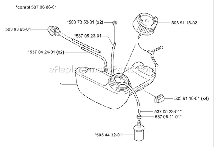 Page H Diagram and Parts List for 325LX 325 LX 2001-01 Husqvarna Trimmer