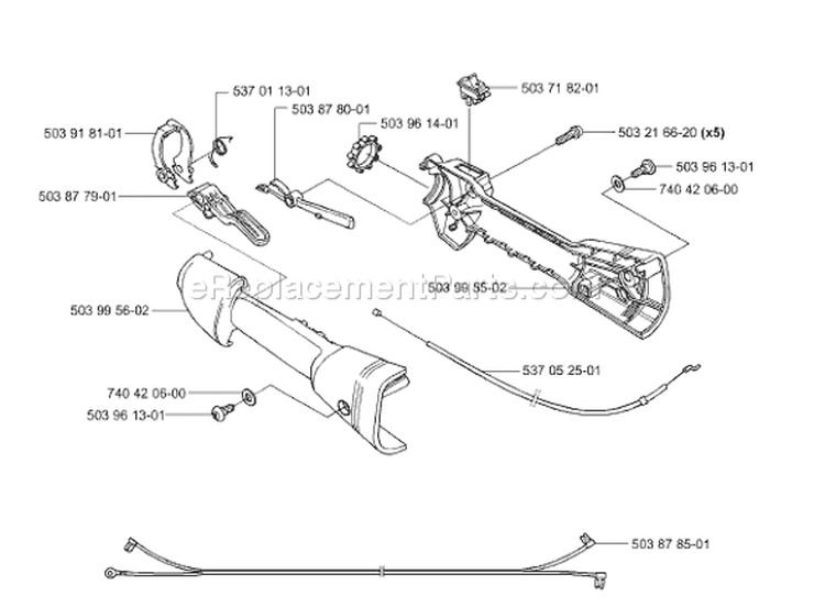 Page N Diagram and Parts List for 325 P4 X-Series 2001-02 Husqvarna Pole Saw