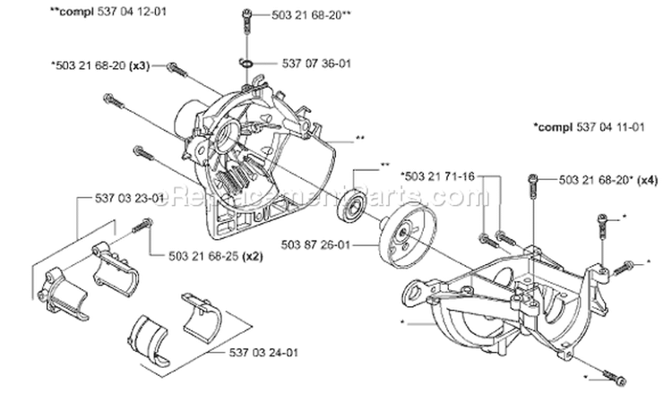 Page F Diagram and Parts List for 325 P4 X-Series 2001-02 Husqvarna Pole Saw