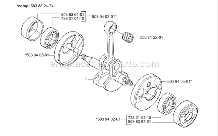 Page G Diagram and Parts List for 325 P4 X-Series 2001-02 Husqvarna Pole Saw