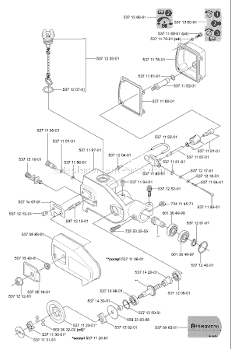 Page I Diagram and Parts List for 325 P4 X-Series 2001-02 Husqvarna Pole Saw