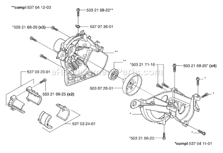 Page F Diagram and Parts List for 323P4 323 P4 2002-05 Husqvarna Pole Saw