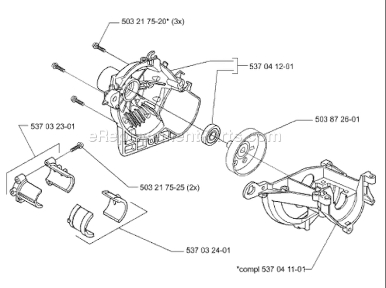 Page F Diagram and Parts List for 322L 322 L 2000-01 Husqvarna Trimmer