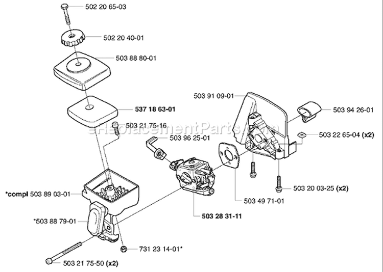 Page C Diagram and Parts List for 325RDX 325 RDX 2002-01 Husqvarna Trimmer