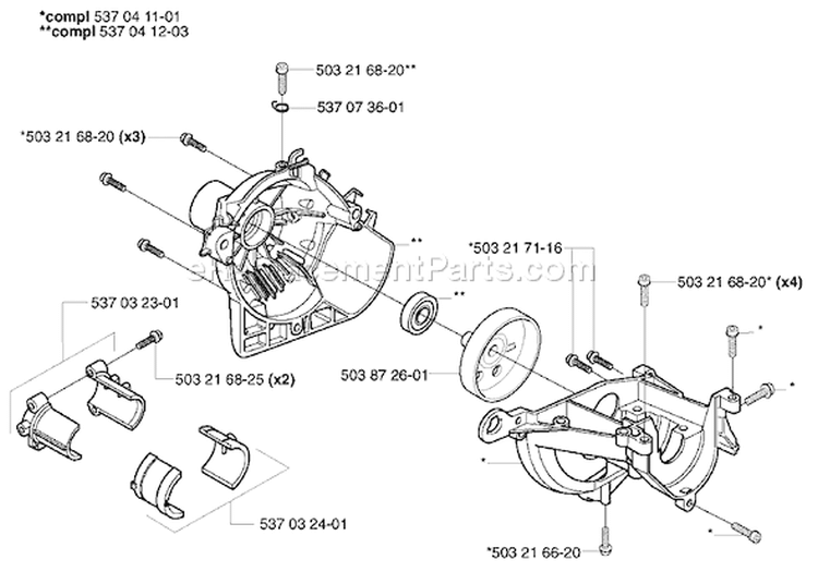 Page E Diagram and Parts List for 325RDX 325 RDX 2002-01 Husqvarna Trimmer