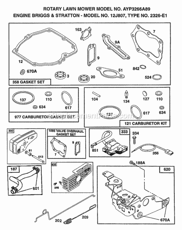 Page D Diagram and Parts List for 3266A89 1998 Husqvarna Lawn Mower