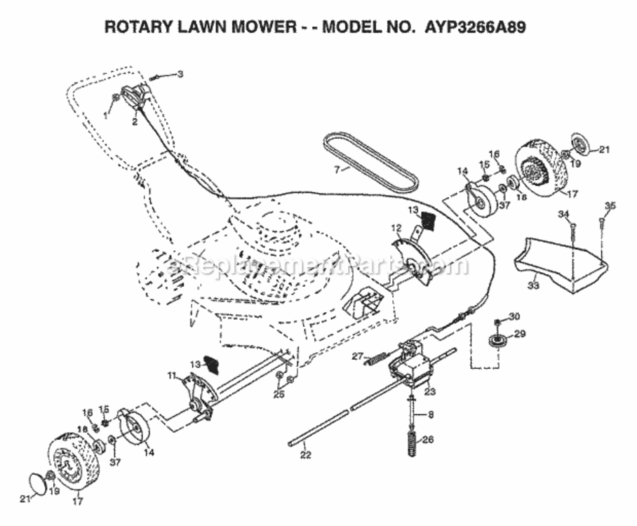 Page G Diagram and Parts List for 3266A89 1998 Husqvarna Lawn Mower
