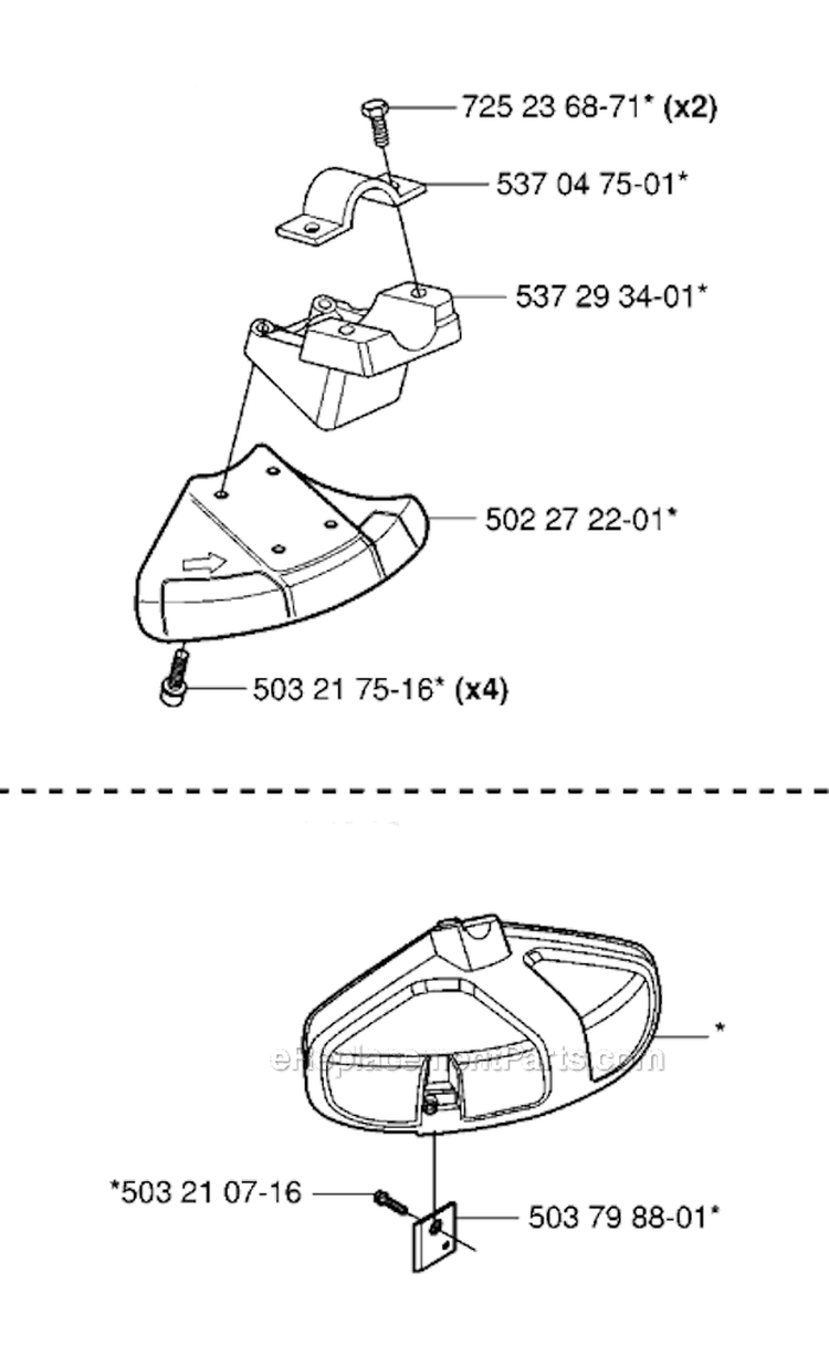Accessories 2 Diagram and Parts List for 326RJX 2006-04 Husqvarna Brush Cutter