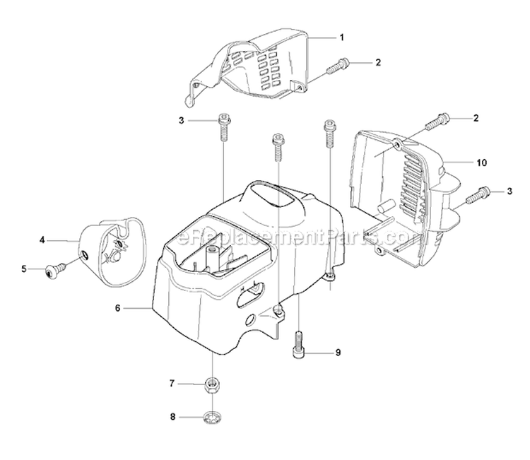 Cover 2 Diagram and Parts List for 326RJX 2009-05 Husqvarna Brush Cutter