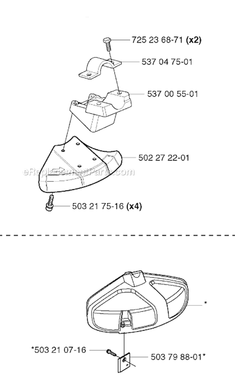Accessories 2 Diagram and Parts List for 326RX 2002-08 Husqvarna Brush Cutter