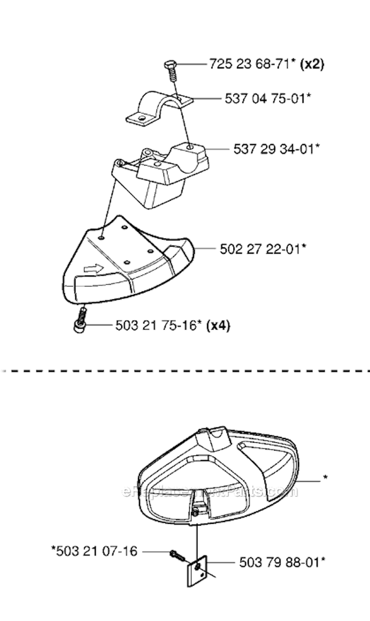Accessories 2 Diagram and Parts List for 326RX 2006-04 Husqvarna Brush Cutter