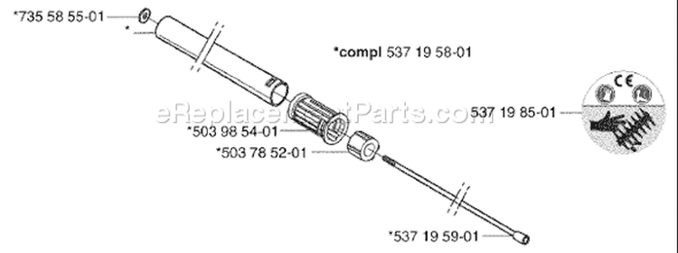 Page A Diagram and Parts List for 326 Attachment 2003-01 Husqvarna Hedge Trimmer