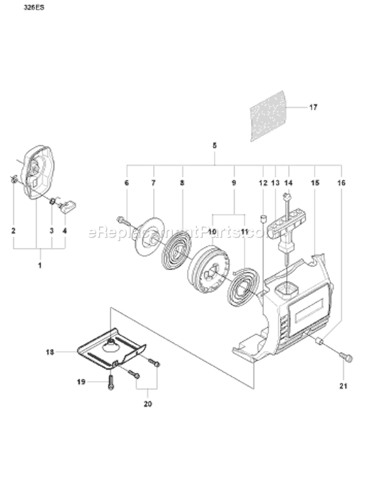 Page L Diagram and Parts List for 326ES 326 ES 2008-04 Husqvarna Edger