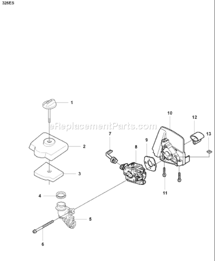 Page B Diagram and Parts List for 326ES 326 ES 2008-04 Husqvarna Edger
