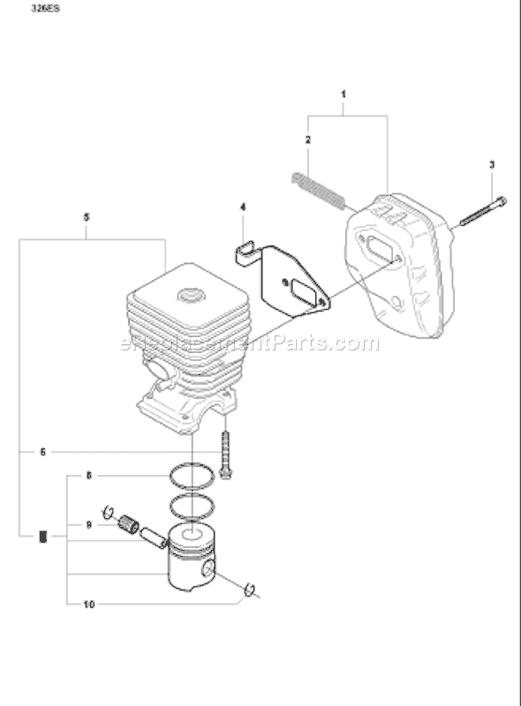 Page G Diagram and Parts List for 326ES 326 ES 2008-04 Husqvarna Edger