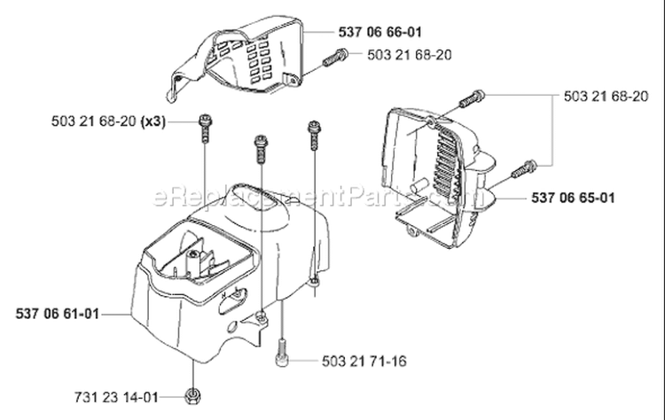Page D Diagram and Parts List for 326 E X-Series E-Tech 2 -2001-03 Husqvarna Edger