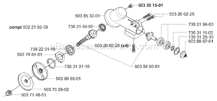 Page H Diagram and Parts List for 326 E X-Series E-Tech 2 -2001-03 Husqvarna Edger