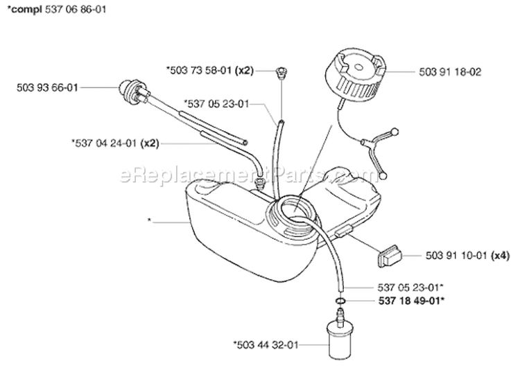 Page G Diagram and Parts List for 326 E X-Series E-Tech 2 -2002-02 Husqvarna Edger