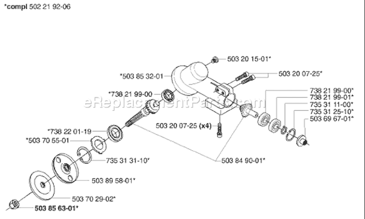 Page H Diagram and Parts List for 326 E X-Series E-Tech 2 -2002-02 Husqvarna Edger