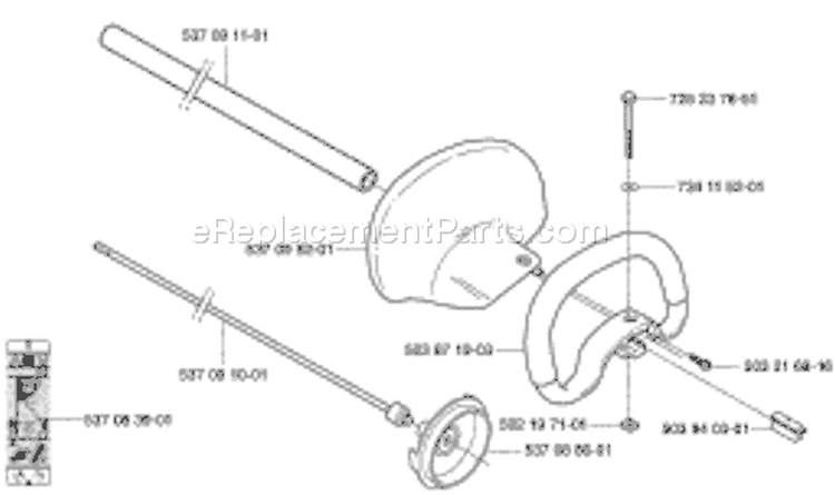 Page J Diagram and Parts List for 326 HDA 55 X-Series 2003-01 Husqvarna Hedge Trimmer