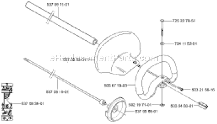 Page J Diagram and Parts List for 326 HDA 55 X-Series 2004-01 Husqvarna Hedge Trimmer