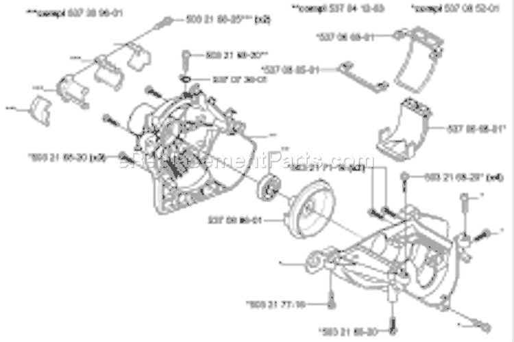 Page E Diagram and Parts List for 326 HDA 55 X-Series 2004-01 Husqvarna Hedge Trimmer