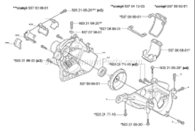 Page E Diagram and Parts List for 326 HDA 55x 2005-10 Husqvarna Hedge Trimmer