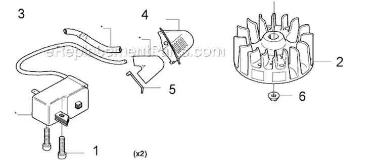 Page K Diagram and Parts List for 326 HD 60 X-Series 2003-01 Husqvarna Hedge Trimmer