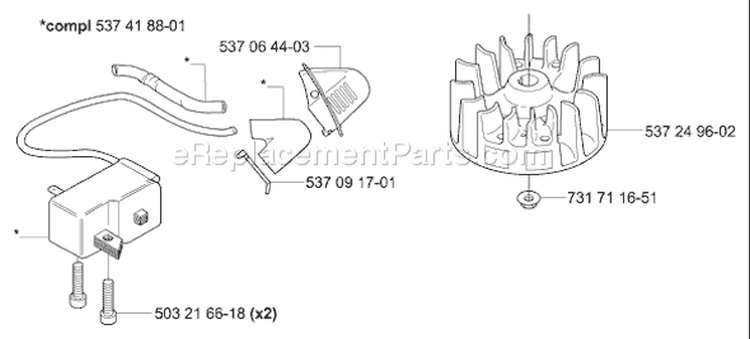 Page K Diagram and Parts List for 326 HD 60x 2006-07 Husqvarna Hedge Trimmer
