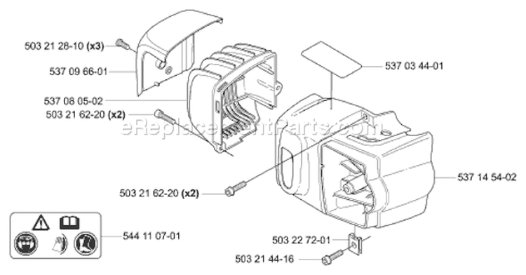 Page D Diagram and Parts List for 326 HD 60x 2006-07 Husqvarna Hedge Trimmer