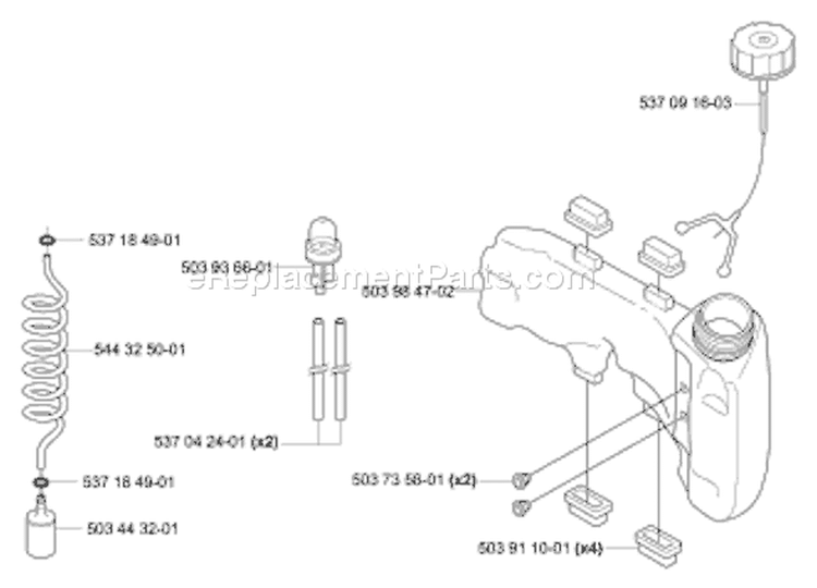 Page H Diagram and Parts List for 326 HD 60x 2006-07 Husqvarna Hedge Trimmer