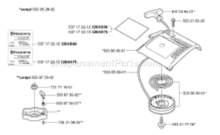 Page N Diagram and Parts List for 326 HD 75 X-Series 2003-01 Husqvarna Hedge Trimmer