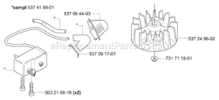 Page K Diagram and Parts List for 326 HD 75x 2006-07 Husqvarna Hedge Trimmer