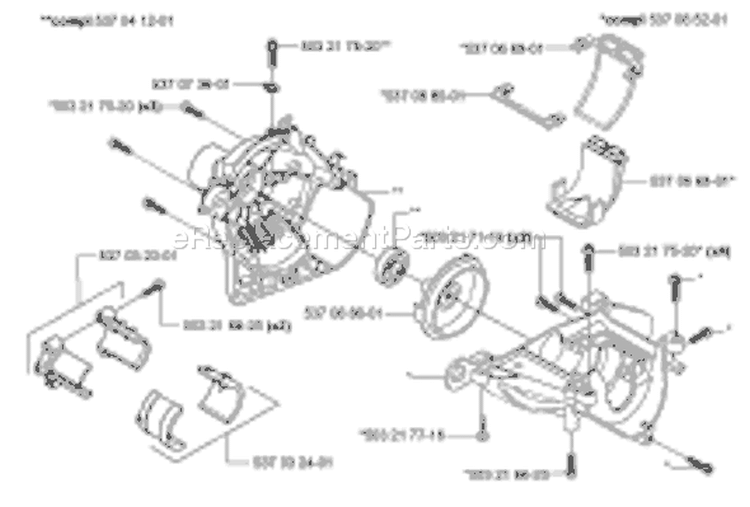 Page E Diagram and Parts List for 326HE3 326 HE 3 E-tech 2 -2001-09 Husqvarna Hedge Trimmer