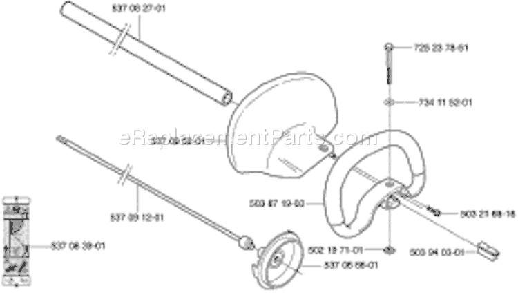 Page J Diagram and Parts List for 326 HE 3 X-Series 2003-01 Husqvarna Hedge Trimmer