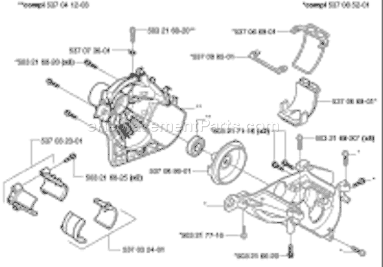 Page E Diagram and Parts List for 326 HDA 55 X-Series 2003-01 Husqvarna Hedge Trimmer