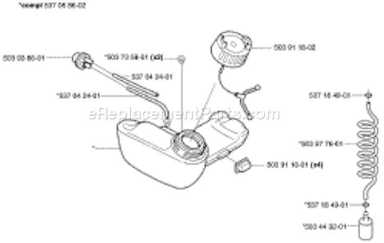 Page H Diagram and Parts List for 326 HDA 55 X-Series 2003-01 Husqvarna Hedge Trimmer