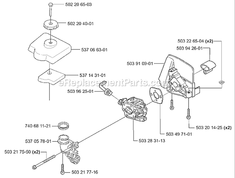 Page B Diagram and Parts List for 326 HE 3 X-Series 2004-01 Husqvarna Hedge Trimmer